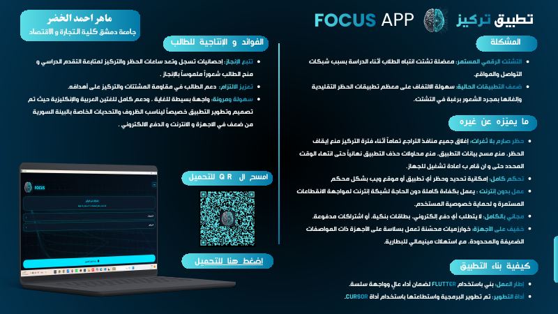 معاينة الملصق: تطبيق تركيز